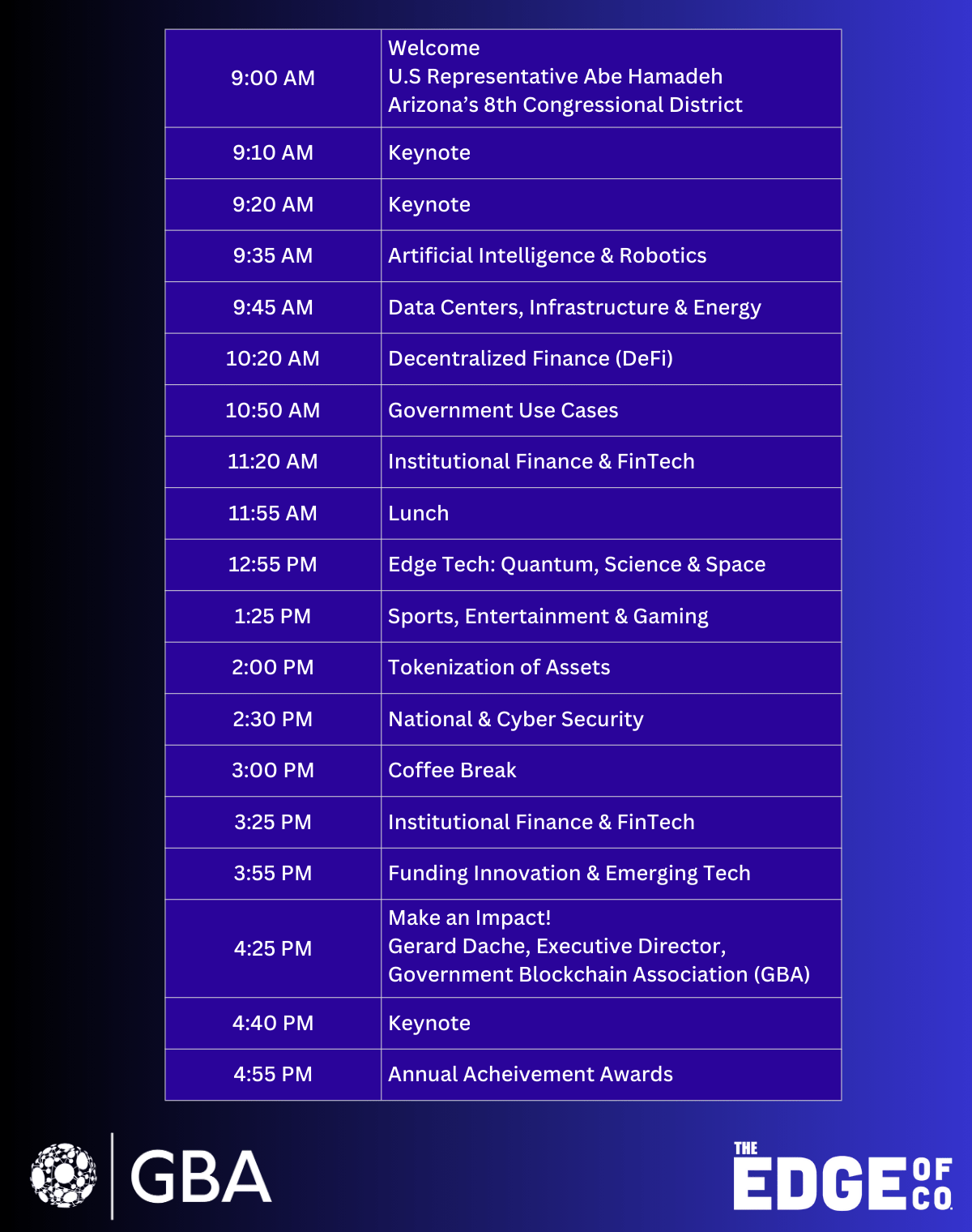 Schedule Page Fomgl Website